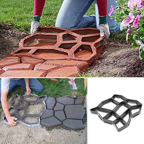 2019 new Floor Path Maker Mould Concrete Mold Reusable DIY Paving Durable for Garden Lawn YU-Home